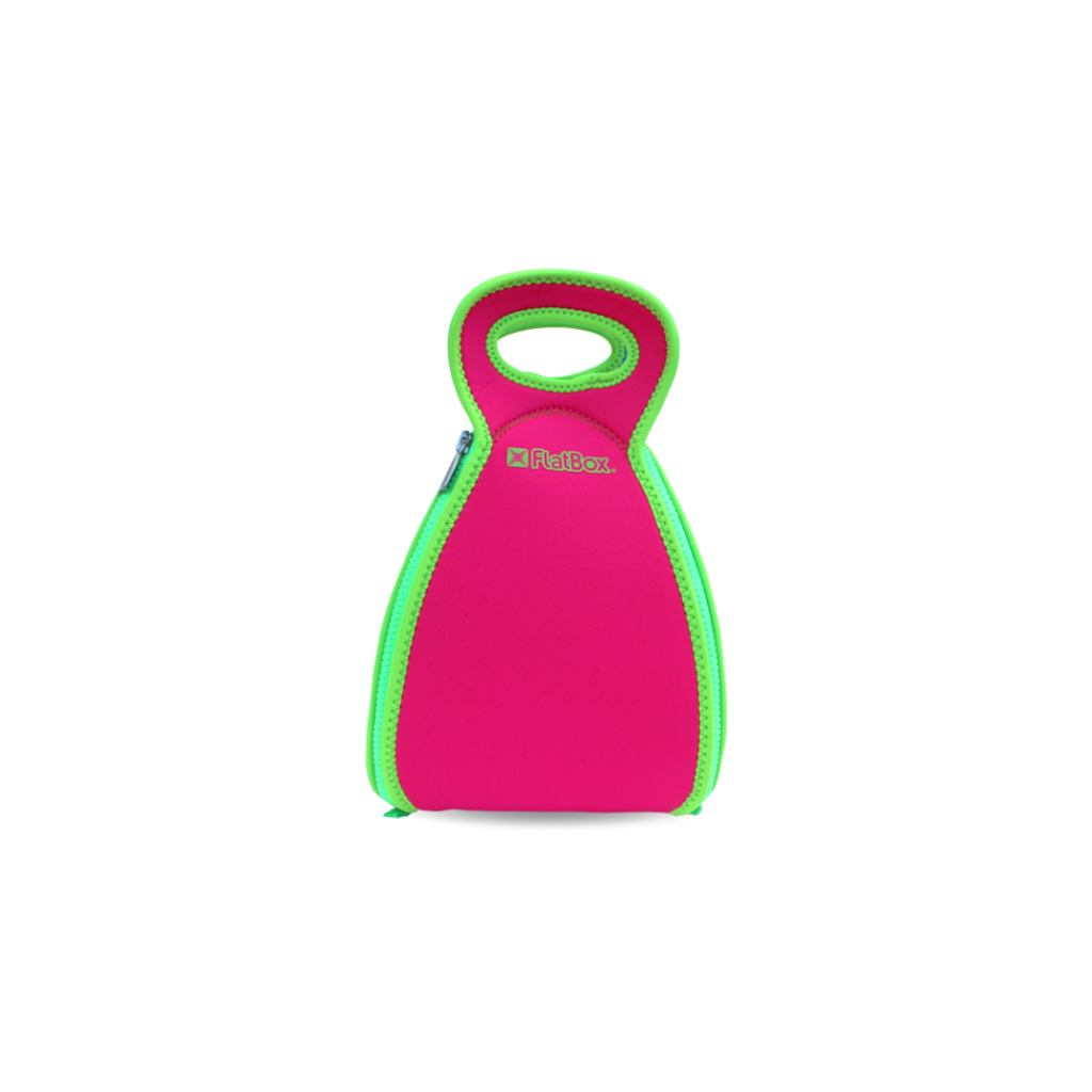 Flatbox Hot Pink / Green Original Lunch Bag - Hand Arnold